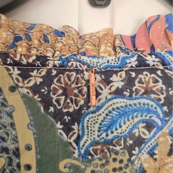 Misa LA Women M Amata Maxi Dress Patchwork Batik Tassel Special Ocassion Wedding - Picture 7 of 10